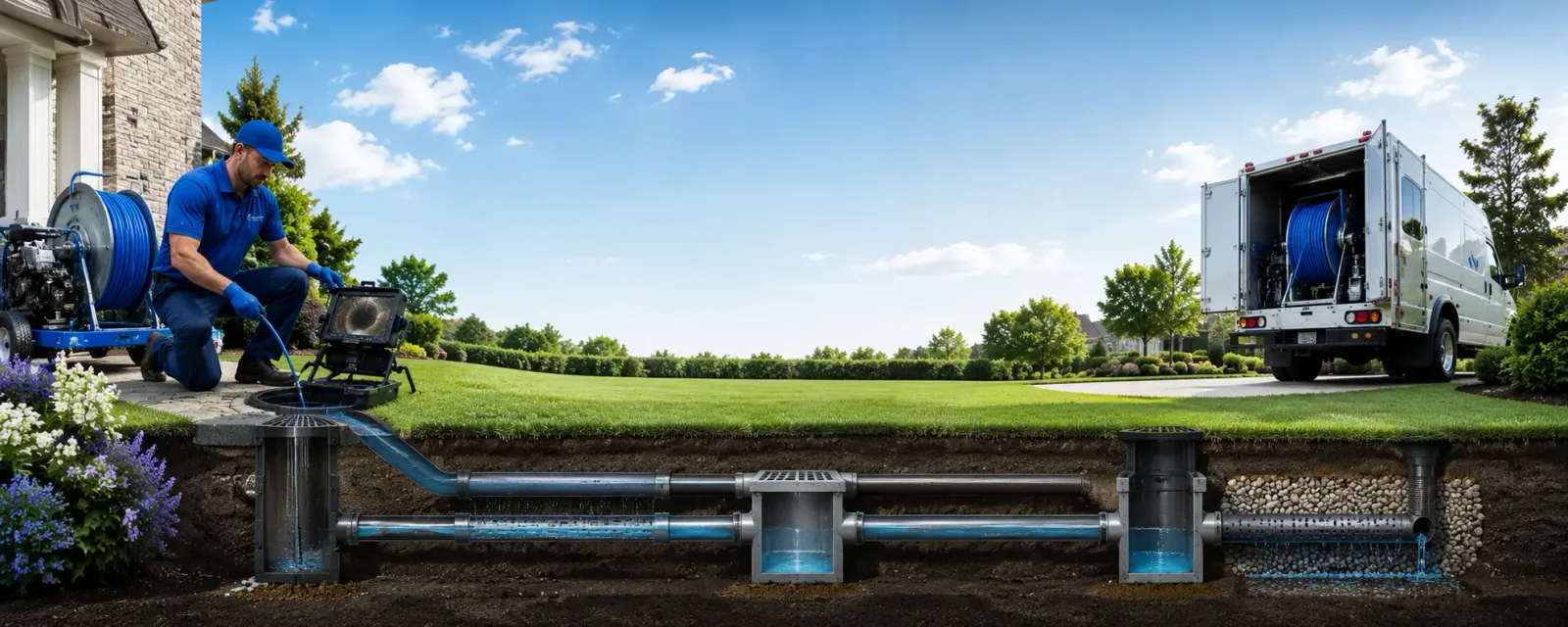 Outdoor drain cleaning information for Brownsville, VT
